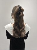 お呼ばれヘア◎カチモリハーフアップ