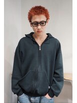 シーカ(siika)&nbsp;ベリーショート/オレンジカラー/メンズハイトーン/バズカット