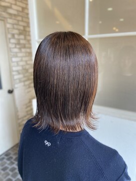 フィガロ ミリー 北生駒店(Figaro Mily) 外ハネボブ美髪ハイライト×外ハネボブ（水素ケアも◎）