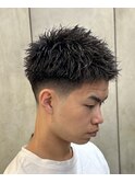 スパイキーショート×ピンパーマ