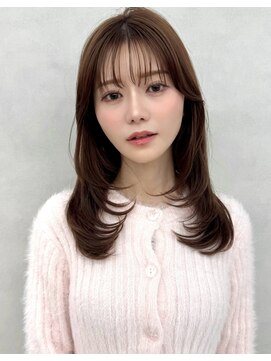 アッシュ 新杉田店(Ash) 新杉田レイヤーカット韓国ダブルカラー顔周り前髪カットボブ