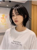 ウルフボブレイヤーボブウルフタンバルモリハッシュボブ韓国ボブ