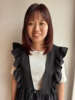 ツイギー 宮西店(TWiGGY) ミディアムレイヤーにピンクレッド