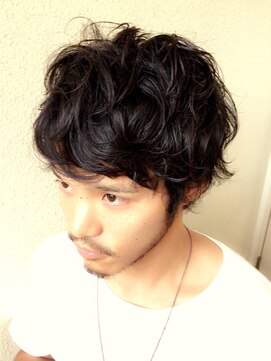 ヌーム 塚本店(NOOM) 【イメチェン】ビジカジメンズくせ毛風パーマツーブロック