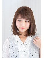 ナチュラルかわいい 小顔 ボブ