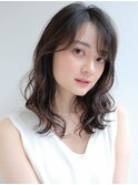 【デジタルパーマ】ウェーブパーマ×抜け感ミディアム