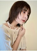 ウルフレイヤーボブウルフ/ミルクチョコレート/タイトストレート
