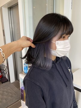 アライブ ハラジュク(ALIVE harajuku) ブルーシルバーイヤリングカラーryota