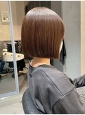 髪質改善縮毛矯正ボブ顔周り前髪韓国ミニウルフレイヤーカット柏