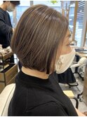 【白髪ぼかしハイライト】ショコラアッシュ★ヘルシースタイル