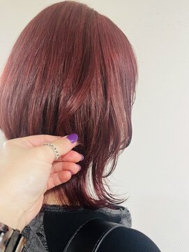 ハツメイ 川崎西口店(HATSUMEI) ★オシャレ！艶感UP!髪質改善カラー★チェリーレッド★