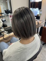 ラフ 難波店(LAFF)&nbsp;#セミディ#シアーカラー#ショートヘア#姫カット#ダークアッシュ