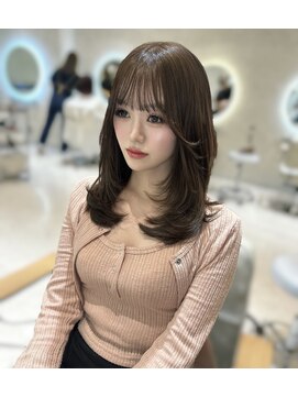 エヌ 大阪梅田店(enu) レイヤーカット/マロンブラウン/秋カラー/髪質改善/梅田