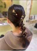 お呼ばれたまねぎヘアアレンジ
