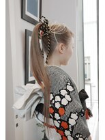 ヘアレンジ 成人式 ヘアセット ポニーテール