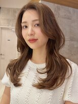 グランド(GRAND)&nbsp;ロングレイヤー/ミディアムレイヤー/ミルクティーカラー【古岡】