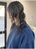 ウェーブパーマ ウェット ロングヘア 【鹿児島中央】