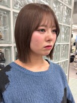 サンク 原宿 表参道(cinq) 原宿ブリーチなしダブルカラーミルクティーベージュミディアム