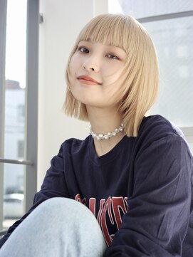 エムスラッシュ 表参道(M.SLASH) レイヤーカット/ハイトーンカラー/切りっぱなし/ロブ/表参道