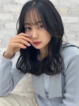 オーロ 西宮店(ORO) 美髪艶カラー外ハネミディアムレイヤー