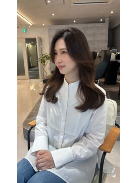 エヌ 大阪梅田店(enu) 【大阪梅田】マロンブラウンベージュ×韓国風レイヤー巻き