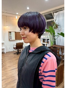 ムク(Muku) ショートヘア×パープルカラー