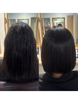 トムヘアーデザイン 楠葉店(TOM HAIR DESIGN) 艶髪/艶髪ストレート/髪質改善ストレート/縮毛矯正