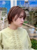 【ハンサムショート×ブラウンカラー】#髪質改善#ブリーチ#韓国