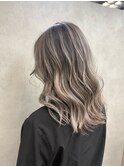 バレイヤージュ、ハイライト、レイヤーカット、ダブルカラー