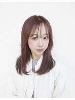 美容室9A&nbsp;韓国レイヤー×透明感ピンクブラウン
