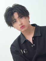 メンズヘアセンス 渋谷(MEN'S HAIR SENSE)&nbsp;ラウンドマッシュナチュラルセンターパートシャドウパーマ