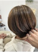 【大人ショート×髪質改善ストレート】