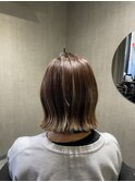 ミニボブ　髪質改善髪質改善カラー