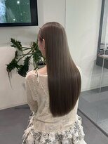 レフ(LEF) 透明感シルキーグレージュ/ケアブリーチ/ダブルカラー/ロング/