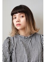 シアン ヘア デザイン(cyan hair design)&nbsp;【グラデーションカラー】切りっぱなしルーズボブ