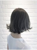 ”DAISY大島店” シルバーアッシュ くすみカラー 外ハネボブ