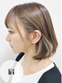【ナチュラルヌーディ】ボブ×インナーカラー