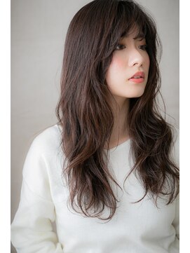 カバーヘア イヴ 戸頭店(COVER HAIR EVE) ダークアッシュ大人可愛い韓国風小顔ロングY戸頭20代30代40代