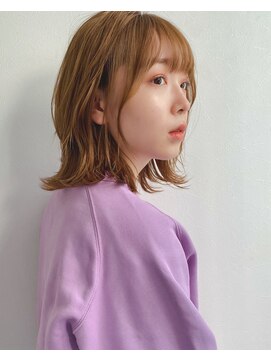 アリュウル 表参道 青山(Allure) 鎖骨 ミディアム おくれ毛 レイヤーベージュ 小顔 東垂水