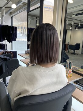 ラフ 難波店(LAFF) #黒髪#ボブルフ#ネビージュ#小顔#ワンレン