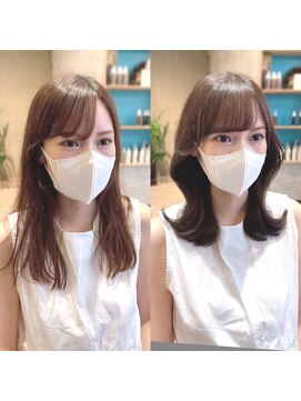 ミラリー トウキョウ(Mirareee Tokyo) 20代30代40代◎韓国ヘアー顔周りレイヤー青髪似合わせカットロブ