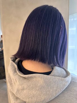 ガリカ 渋谷(Gallica) 【神山美来】暗髪艶感ラベンダーパープル/ストレート外ハネボブ