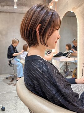 ロンド エスポワール 錦糸町(Lond espoir) 斜めバングデザインカラーシルキーベージュ【錦糸町/ショート】