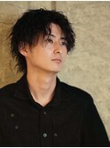 【ツイストスパイラルパーマ】センターパートツイストスパイラル