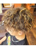ツイストスパイラルパーマ×ハイライト
