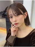 イメチェン外ハネボブ美髪ワイドバングレイヤー縮毛矯正