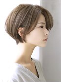 ★グレージュデザインカラーハッシュカットツートンカラーボブ
