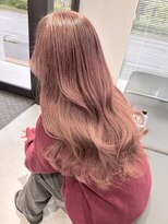 リムレスバイサンク 万代 新潟駅(LIMLESS by cinq) ダブルカラーケアブリーチピンクベージュカラーワンホンレイヤー