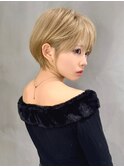 大人美人になれる丸みショートボブ ショートヘア 前髪カット