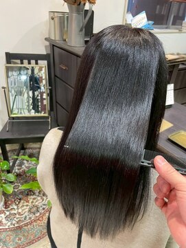 マイ ヘア デザイン 岡崎(MY hair design) 大人可愛いモテ愛されツヤ髪ストレート*セミロング*髪質改善